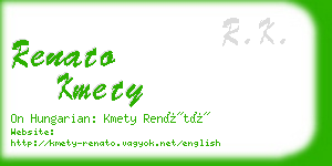 renato kmety business card